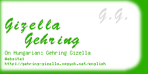 gizella gehring business card